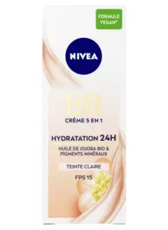 Nivea BB Cream 5in1 Hydration 24H SPF15 50 ml - Colour: Fair - Image 1